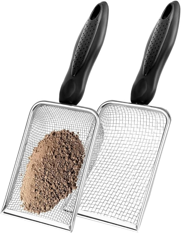 2-Pcs Gardening Soil Sifter Set – Portable Mesh Sieve